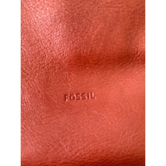 Fossil Brown Leather Hobo Shoulder Bag with Key Charm & Personalized Monogram - Picture 3 of 6